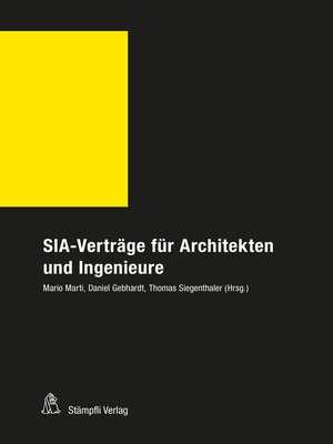 cover image of SIA-Verträge für Architekten und Ingenieure